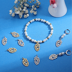 12 шт. подвески из нержавеющей стали 201 двух цветов&nbsp;STAS-SC0008-81