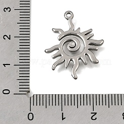 304ステンレスペンダント  太陽のチャーム  ステンレス鋼色  24.5x20x1.7mm  穴：1.2mm&nbsp;STAS-K322-24P