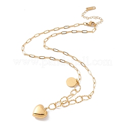 Круглое колье с подвеской в форме сердца STAS-D184-06G