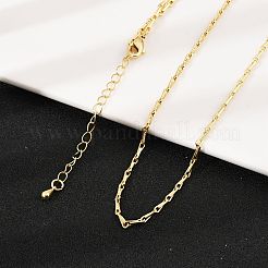 Ожерелья из латунных звеньев толщиной 2 мм NJEW-L356-01G