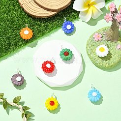 8шт 8 цвета стеклянные подвески&nbsp;GLAA-CJ0002-81