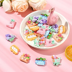 24шт 6 стиля супермаркет тематика непрозрачная смола декоден кабошоны наборы&nbsp;RESI-YW0004-06