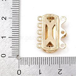 Латунные застежки из прозрачного кубического циркония с микропаве KK-L255-02G-04