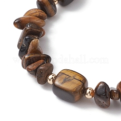 Braccialetti elasticizzati da donna con pietre naturali miste e perline cubiche&nbsp;BJEW-JB10808