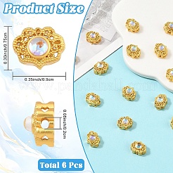 6 pezzo di maglie multifilari in ottone con pietra di luna&nbsp;FIND-YW0013-20
