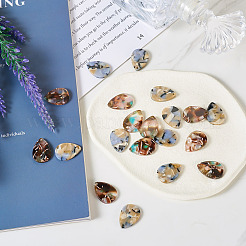 20 шт. 2 цвета подвески из ацетата целлюлозы (смолы)&nbsp;OACR-TA0002-62