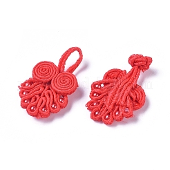 Conjuntos de botones de nudos hechos a mano de ranas chinas&nbsp;BUTT-WH0014-29C