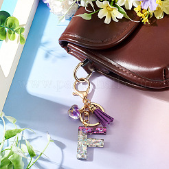 Porte-clés cœur en résine et alliage&nbsp;KEYC-TADJ0002-01G-F