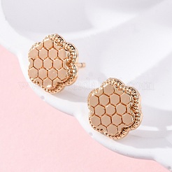 Латунь серьги EJEW-D288-15G