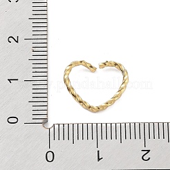304ステンレススチールクイックリンクコネクター  ねじれた開いた連結リング  ハート  12x14x1.4mm  内径：8x12mm&nbsp;STAS-E210-01D-G