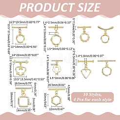 40 шт. 10-х стилевые застежки-тоглы из сплава&nbsp;FIND-ME0002-90