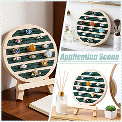 Chevalets d'exposition ronds en bois&nbsp;RDIS-WH0032-005B