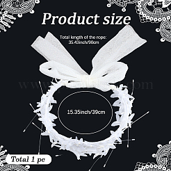 Сплав с пластиковой имитацией жемчуга сетчатый головной убор шапка&nbsp;AJEW-WH20054-127