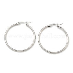 Pendientes de aro de acero inoxidable 304 resistentes al deslustre&nbsp;EJEW-F105-08P
