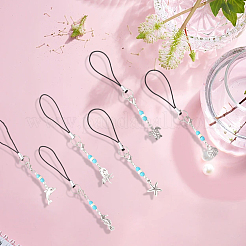 5 сумка ремни для мобильного телефона из сплава с морской тематикой&nbsp;HJEW-CP0001-29