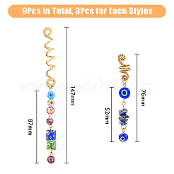 Кольцо для волос с кисточками в стиле сглаза PALLOY-PH01531