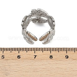 Регулируемые открытые манжеты из нержавеющей стали 304 для женщин&nbsp;RJEW-K299-01P