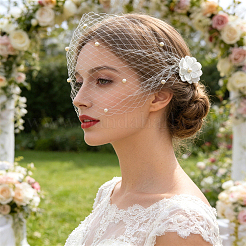 Voile facial en maille fascinateur en nylon&nbsp;AJEW-WH0596-976