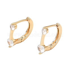 Micro ottone spianare zirconi Orecchini a cerchio&nbsp;KK-CBAD29A-04G