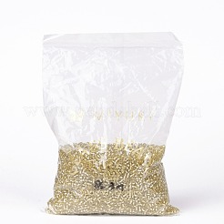 MIYUKIラウンドロカイユビーズ  日本製シードビーズ  8/0  （rr3)シルバーライニングゴールド  3mm  穴：1mm  約19000~20500個/ポンド&nbsp;SEED-G008-RR0003