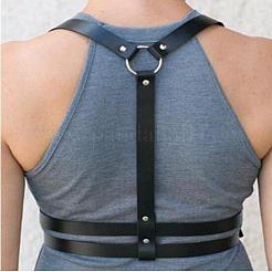 Регулируемые цепочки для талии из искусственной кожи с кольцами из сплава платинового тона WG8200F-02