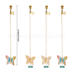 3 шт. закладка-подвеска в виде гитары с музыкальной нотой в виде бабочки из акрила и сплава&nbsp;AJEW-TA00045