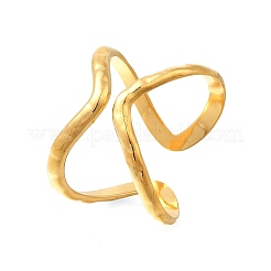 Двухрядные открытые манжетные кольца из нержавеющей стали 304&nbsp;RJEW-M072-02G