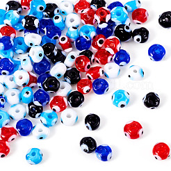 100 шт. 5-цветные бусины ручной работы от сглаза&nbsp;LAMP-TA0001-88B