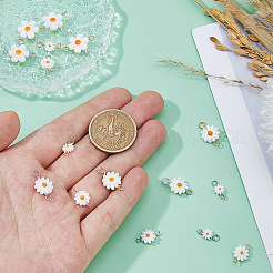 16 шт. 8 стиля подвески-коннекторы в виде натуральной пресноводной ракушки в виде цветка маргаритки&nbsp;PALLOY-FH00118