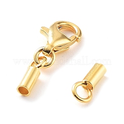 925スターリングシルバーカニカン  コードエンドとスタンプ925個付き  18KGP本金メッキ  20mm  内径：1.5mm&nbsp;STER-P055-03B-G