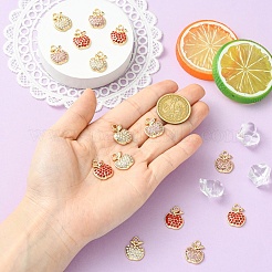 15pcs 3 couleurs rack placage alliage strass pendentifs&nbsp;FIND-YW0012-82