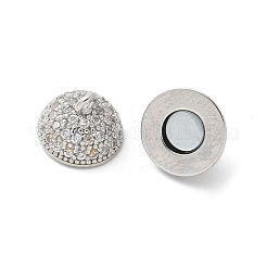 Латунные микро проложить кубического циркония магнитные застежки KK-U052-03P