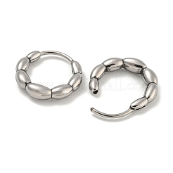316サージカルステンレスフープピアス  リング  アンティークシルバー  16x3mm&nbsp;EJEW-D096-19L-AS