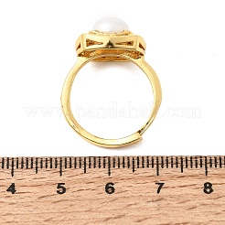 Anillos de latón de zirconia cúbicos micro pave ajustables&nbsp;CU-CBABA66-02G