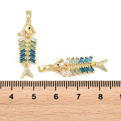 Pendenti in ottone con zirconi colorati&nbsp;KK-E800-05B-G