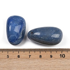 Окрашенные и нагретые бусины из натурального синего авантюрина G-M368-08B