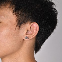 Boucles d'oreilles à tige en acier inoxydable 304&nbsp;EJEW-K260-03C-AS