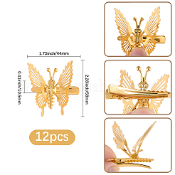 12 шт. заколки для волос из сплава кожи аллигатора для женщин&nbsp;OHAR-SP0001-06G