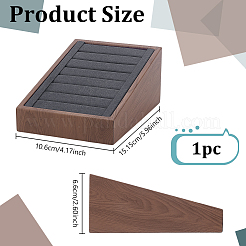 Органайзер для колец из искусственной кожи с наклонной спинкой&nbsp;RDIS-WH0016-18A