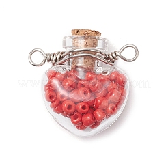 7 шт. двухцветная стеклянная бутылка с круглыми бусинами внутри&nbsp;PALLOY-JF04511-01