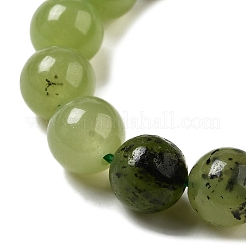 天然の天然翡翠ビーズ連売りを染めた  ラウンド  黄緑  8mm  穴：1.2mm  約23個/連  7.28インチ（18.5cm）&nbsp;G-G021-02B-14