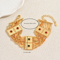 Винтажные многорядные браслеты из сплава с микропаве из кубических цирконий FM7028