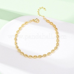 Браслеты из латунной цепочки для женщин&nbsp;BJEW-C140-13G