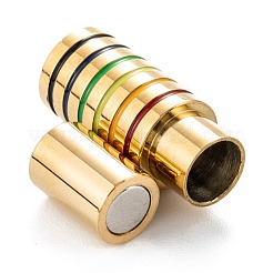 Fermoirs magnétiques en acier inoxydable 304 émaillé avec emembouts collées&nbsp;STAS-P285-02G