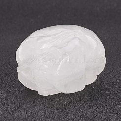 天然水晶表示装飾  穴なし/ドリルなし  スカル  24~26x29~31x37~40mm&nbsp;DJEW-J004-02A