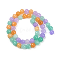 Gefärbt natürlichen weißen Jade Perlen Stränge&nbsp;X-G-NH0045-01A