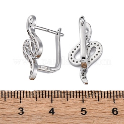 Creolen aus klarem Zirkonia aus Messing&nbsp;EJEW-Q014-36P