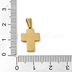 樹脂製模造ホワイトシェルペンダント  ゴールドトーンの304ステンレススチールチャーム  クロス  16x11.5x2mm  穴：5.5x2mm&nbsp;X-STAS-R229-10B-G