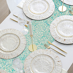 Chemins de table à paillettes en polyester&nbsp;AJEW-WH20080-48C