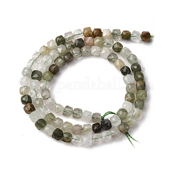 Нити бусин из натурального рутилированного кварца G-RM2025-C22-C